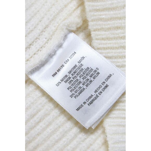 Moth Anthropologie Womens Ribbed Knit V Neck Tie Front Sweater White Size Small - Picture 5 of 7